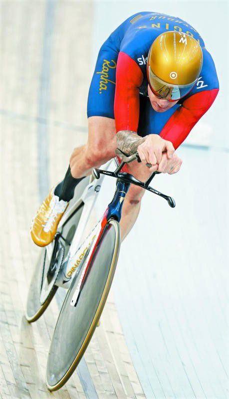 In einer Stunde 54,526 km geradelt: Bradley Wiggins. Foto: reuters