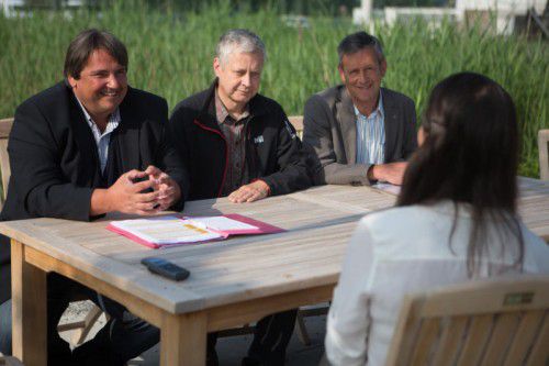 Josef Muchitsch (l.) mit Landesvorsitzendem Gerd Oprießnig und Landesgeschäftsführer Gerhard Flatz.  Foto: VN