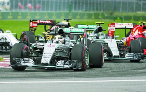 Lewis Hamilton kontrollierte den Rest des Feldes im Rückspiegel. Der Brite feierte in Montreal einen Start-Ziel-Sieg. Foto: ap