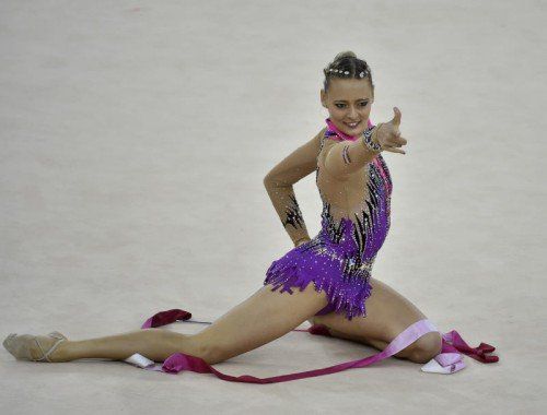 Nicol Ruprecht überzeugte bei den Europaspielen mit Rang elf im Mehrkampf der Rhythmischen Gymnastinnen. Foto: gepa