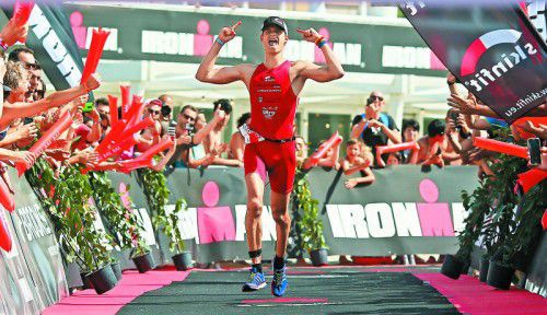 Paul Reitmayr schrieb in Pescara Triathlongeschichte: Er gewann als erster Österreicher einen 70.3-Ironman. Foto: Getty