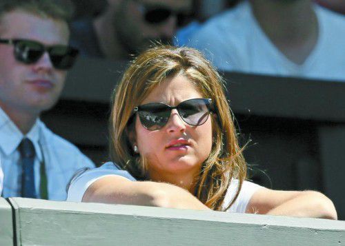 Roger hat es gerichtet, Mirka Federer hat keinen Grund zur Sorge. ap