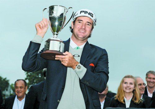 Sechstes Stechen, zum fünften Mal Sieger: Bubba Watson. Foto: ap