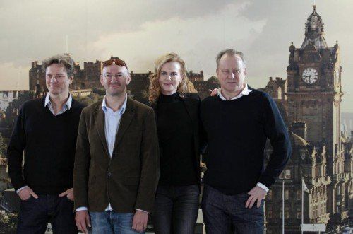 Teplitzky (Zweiter von links) posiert mit Colin Firth (l.), Nicole Kidman und Stellan Skarsgard. Foto: reuters