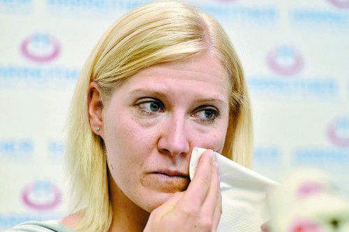 Tränen beim Abschied: Ski-Ass Andrea Fischbacher. Foto: gepa