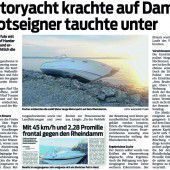 Bootskapitän aus Lustenau droht nun Anzeige wegen Unfallflucht