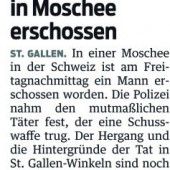 Mordanklage nach tödlichen Schüssen in St. Galler Moschee