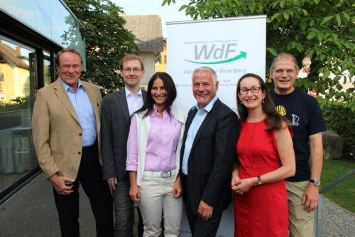 WdF-Vorstand: Stephan Jansen, Jürgen Kaufmann, Beate Blum, Michael Walser, Cosima Cejna-Schubert und Herbert Huber.  