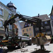 Neue Gasleitung im Feldkircher Churer Tor
