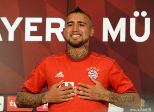 Das Herz von Arturo Vidal schlägt ab jetzt für Bayern München.