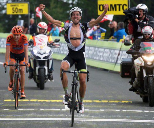 Der Baske Victor de la Parte vom Team Vorarlberg gewann die 4. Etappe der Österreich-Rundfahrt. Foto: epa