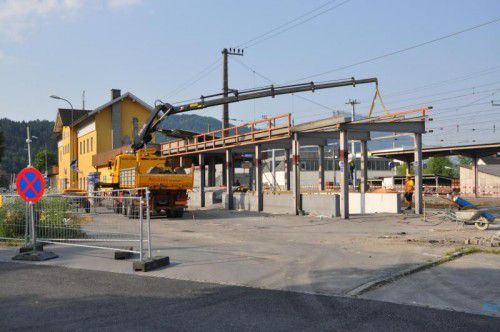 Der Spatenstich zum Rankweiler Millionenprojekt erfolgte vor knapp einem Monat. Foto: hw