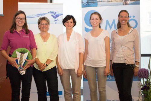Die Referentinnen: Marina Blecha, Edith Schrott, Brigitte Amort, Johanna Bergmeister und Evi Reinstadler (v.l.).  Foto: KH Dornbirn