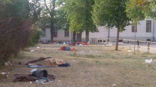 Dieses Foto aus dem Lager Traiskirchen stellten dort untergebrachte Flüchtlinge in soziale Netzwerke.   
