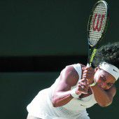 Serena Williams ist in einer bequemen Position