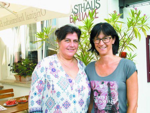 Sabine Wenske und Karin Greiter (Stammgäste).