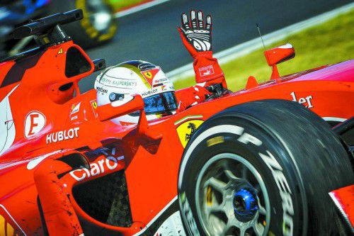 Sieg vor den Sommerferien: große Emotionen für Ferrari-Star Sebastian Vettel in Budapest.