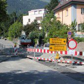 Sperre wegen Straßenarbeiten