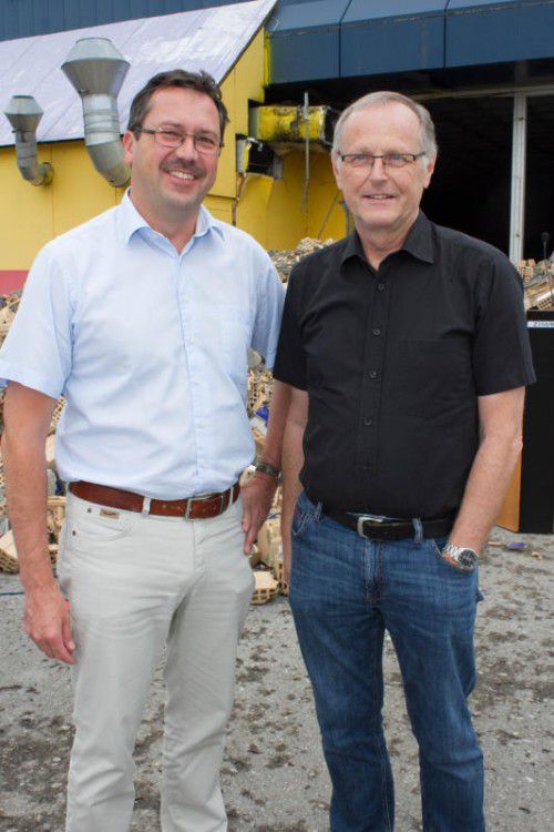 Bauamtsleiter Herbert Perchtold (l.) und Architekt Bernhard Eberle.