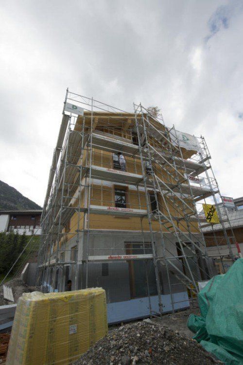 Fast fertig: Haus für betreutes Wohnen in Lech.