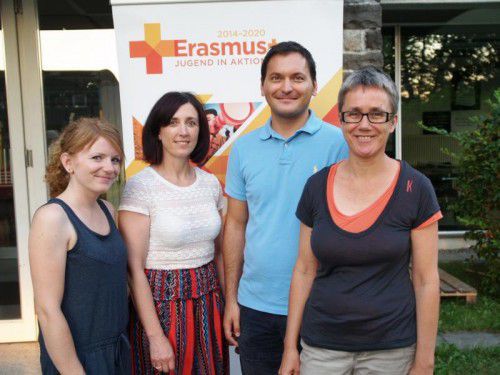 Supro-Projektkoordinatoren: Cornelia Ammann (l.) sowie Kathleen Mc Namara mit Johannes Rinderer und Veronika Drexel.