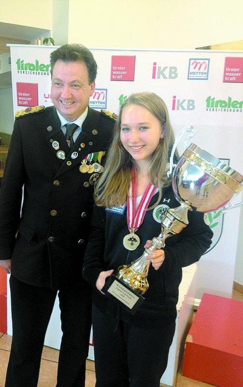 Verena Zaisberger erhielt den Wanderpreis als Gesamtsiegerin des Nachwuchscups.