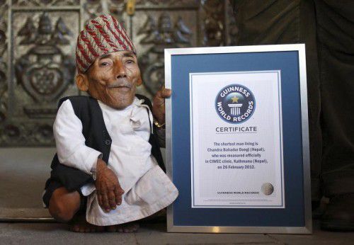 Chandra Bahadur Dangi war 54,6 Zentimeter klein.