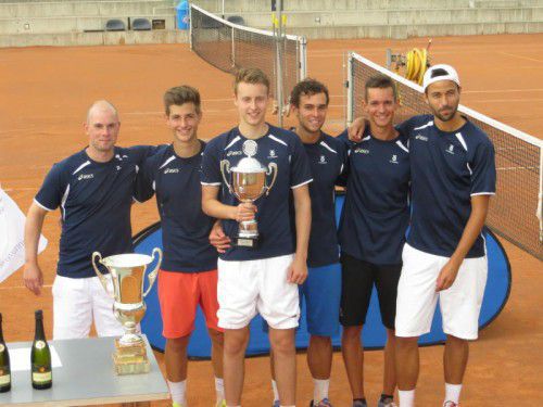Die TC-Dornbirn-Gladiatoren (v. l.): Bernd Elshof, Gabriel Pfanner, Lukas Klien, Alexander Grabher, Linus Erhart und Stefan Bildstein.