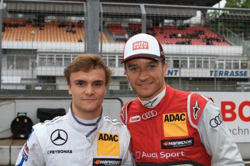 Ein Tiroler und ein Wahl-Vorarlberger: Lucas Auer (l.) und Timo Scheider kämpfen am Nürburgring um DTM-Punkte.