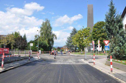 Ende nächster Woche wird der Kreisel freigegeben.