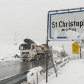 Schnee blockierte Verkehr