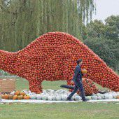 Dinosaurier aus Kürbissen