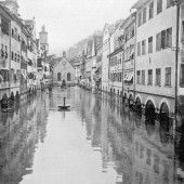 Vorarlberg einst und jetzt. Die Marktgasse in Feldkirch