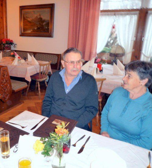 Für Poldi und Franz Mangeng ist Zufriedenheit ein Erfolgsrezept in der Ehe.