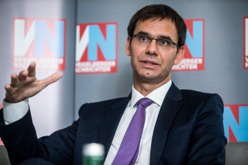 Markus Wallner im Gespräch mit den VN. Er lobt die Vorarlberger Parteienlandschaft.