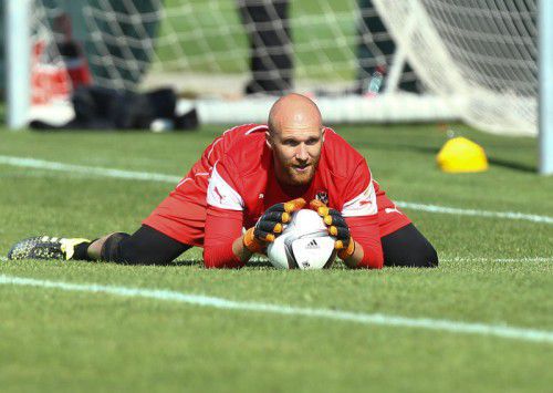 ÖFB-Team-Goalie Robert Almer, der gegen Moldawien einen ruhigen Abend erlebte, ist seit 513 Pflichtspielminuten ohne Gegentor.