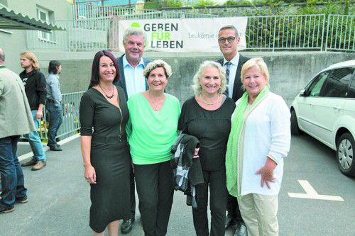 Susanne Marosch, Bürgermeister Mandi Katzenmayer, Herlinde Marosch, Dagmar Ganahl Landesrat Christian Bernhard.