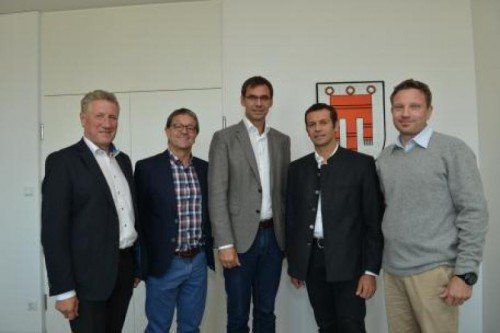 Von links: LR Schwärzler, Jürgen Bürkle (Finanzen), LH Markus Wallner, Bertram Klehenz (Stv.), Martin Burger (Landesleiter BR)