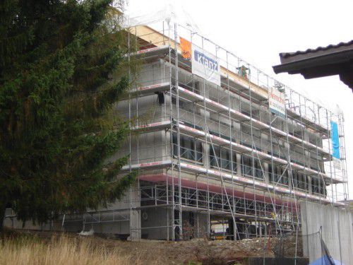 Der Pflegeheim-Rohbau ist fertiggestellt.