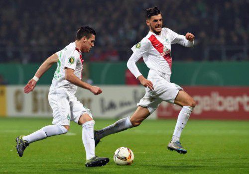 Die Werder-Ösis Zlatko Junuzovic und Florian Grillitsch (v. l.).