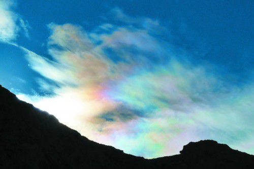 Ein beeindruckender Feuerregenbogen wurde im Brandnertal beobachtet.