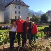 Gartenarbeit bei der Caritas in Bludenz
