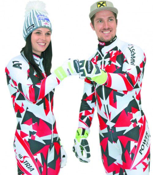 Kugel-Mission: Anna Fenninger und Marcel Hirscher.