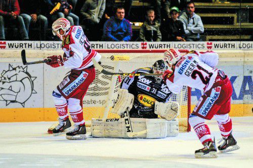 Rang vier für David Madlener in der Torhüterstatistik der EBEL; damit ist der Dornbirner auch der beste österreichische Goalie.