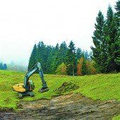 Aufbau eines neuen Skilifts am Bödele