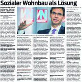 Mehr Sozialwohnungen budgetiert