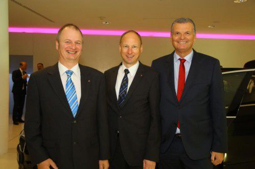 Banker unter sich: Johannes Böhler (l.) und Hans Winter sowie Günther Rupp (Bank Austria Uni Credit)