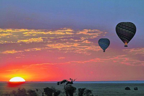 Die Ballonfahrten starten schon vor Sonnenaufgang.