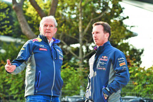 Die Motoren-Lösung ist gefunden: Helmut Marko und Christian Horner.