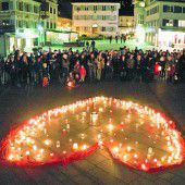 Schweigen für Solidarität in Dornbirn